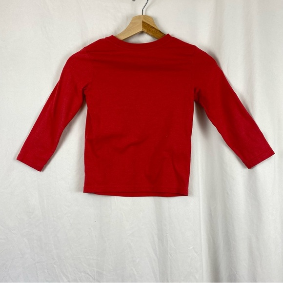 Cat & Jack Long Sleeve Red Dinosaur Christmas Kids Shirt Size 5T - Picture 2 of 16